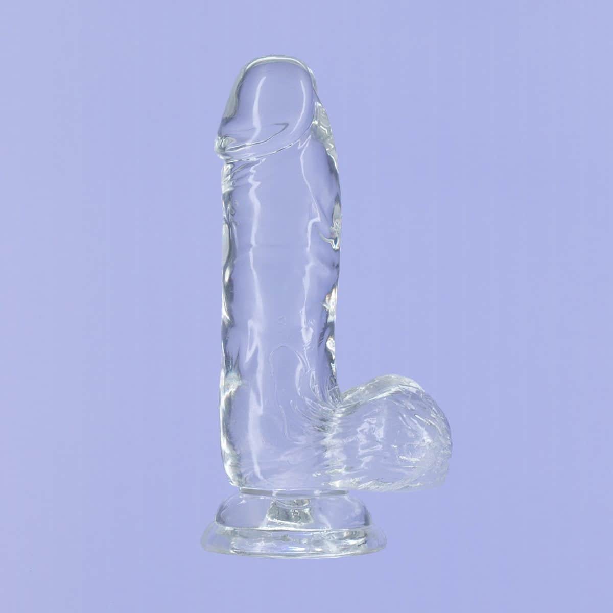 Addiction Crystal – 6" Clear Dildo with Balls