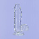 Cristal de toxicomanie – Dildo transparent 6" avec boules image 0