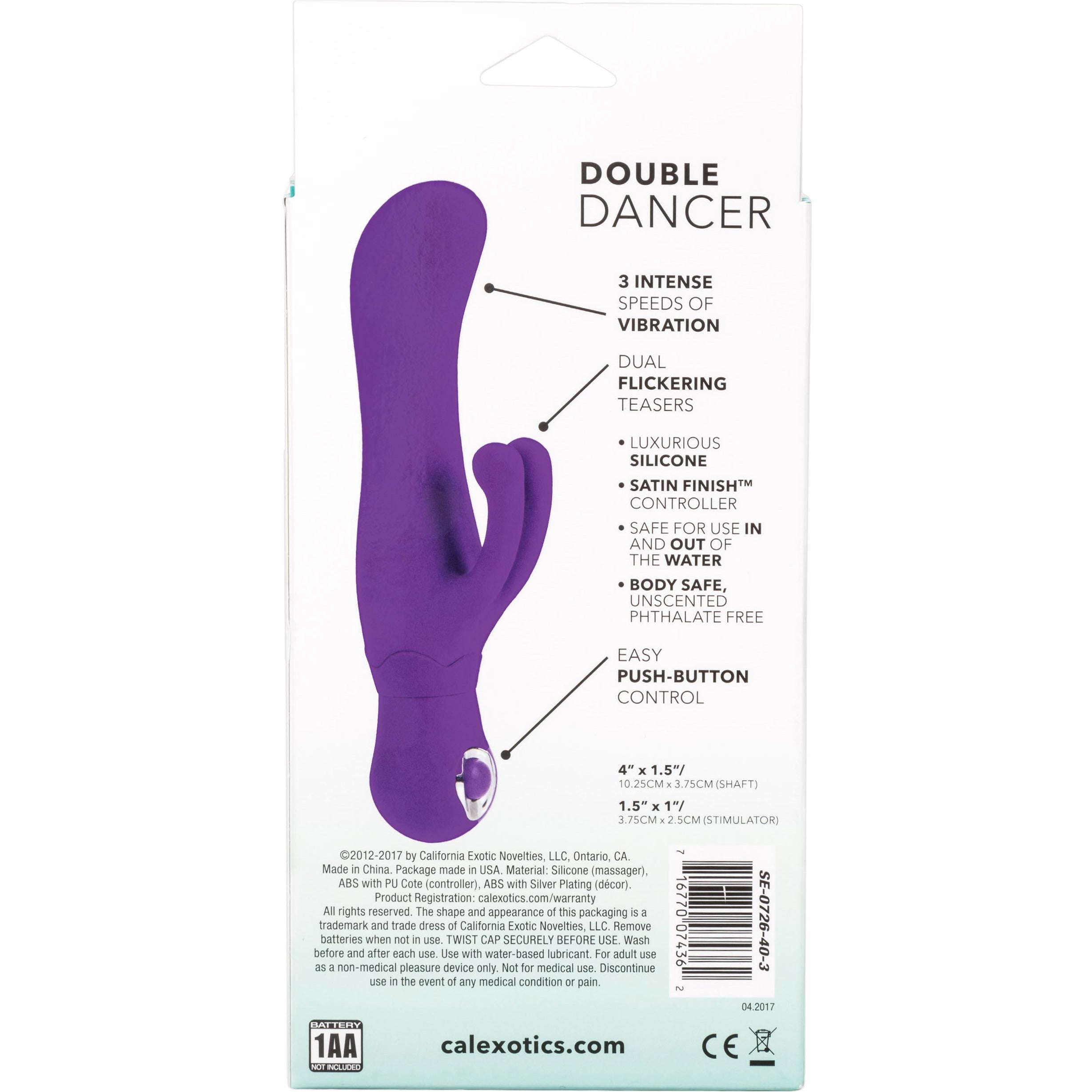 Vibe double danseuse en silicone CalExotics® - violet image 3