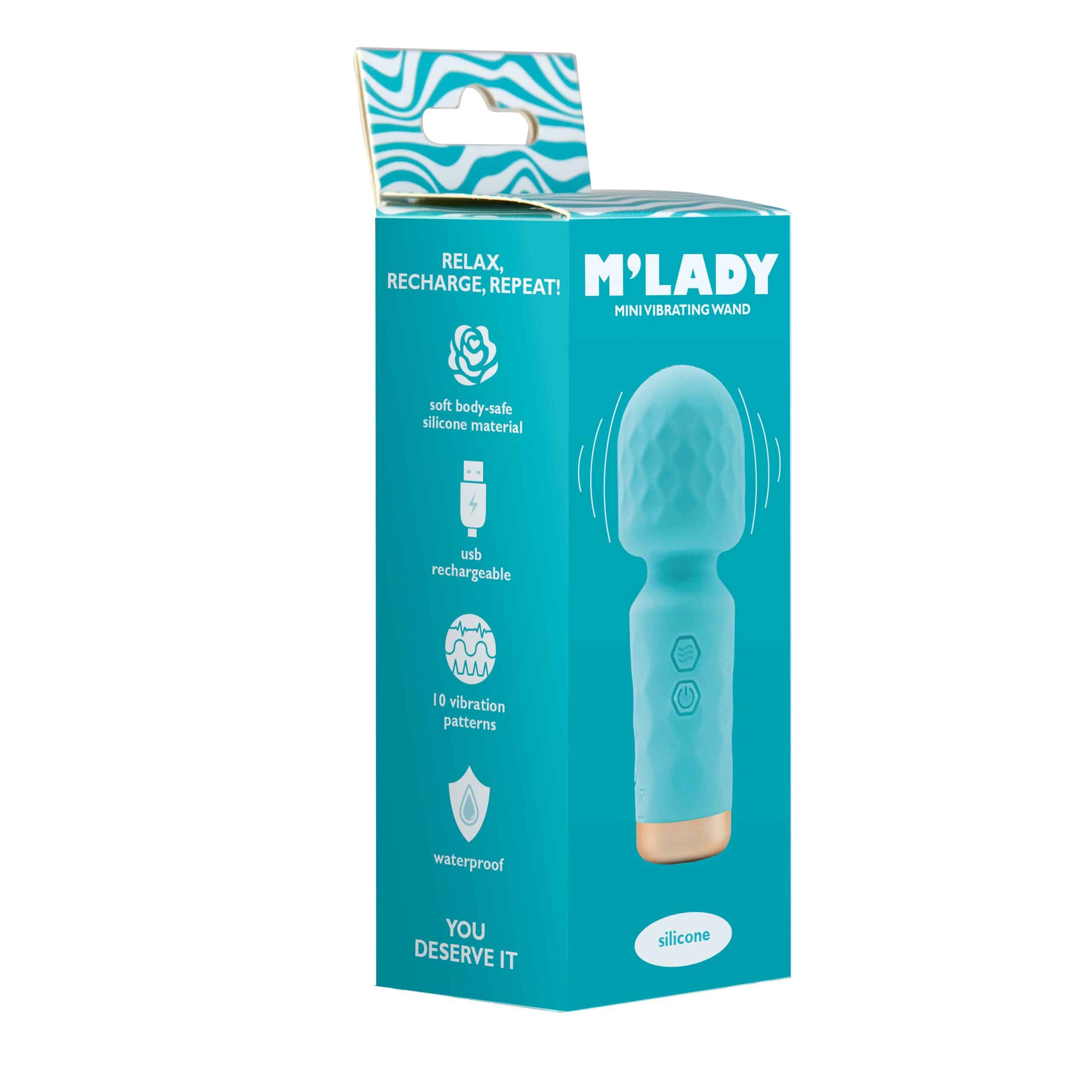 Lady – Mini baguette vibrante – Teal image 5