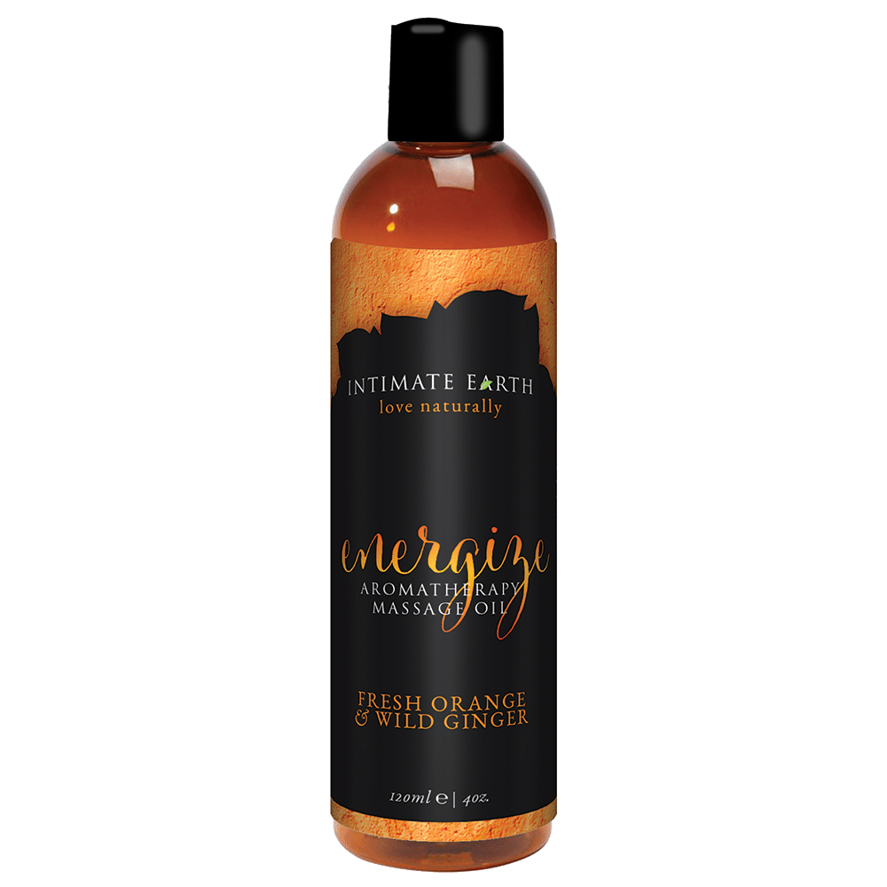 Huile de massage Aromathérapie Terre Intime - Orange frais et gingembre sauvage - 120ml/4oz image 0