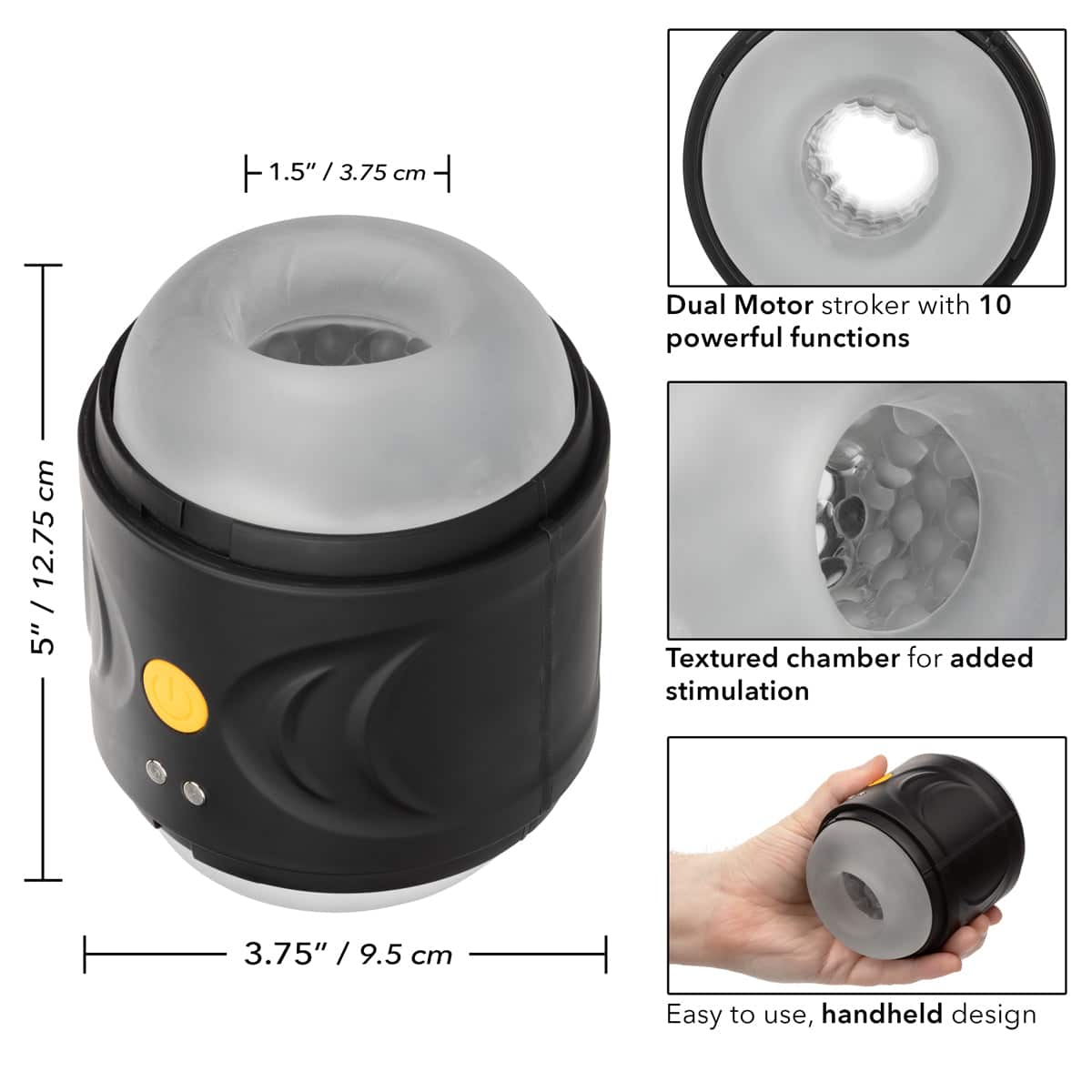 CalExotics® - BoundlessTM - Stroker Dual Motor – Noir image 5