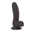 Pure Love® - Dildo de silicone fantaisie avec base d'aspiration – 7 po – noir image 2
