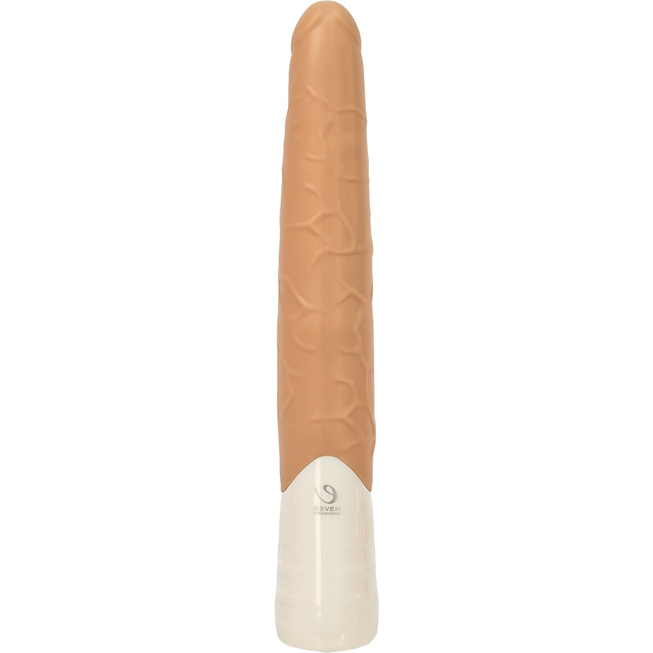 Sept créations Long John Thrusting Vibrator - 11" - Beige image 2
