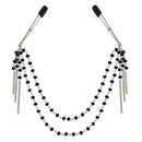Feuilles de sport Cordialement noir Jewelled Tweezer Nipple clips image 0