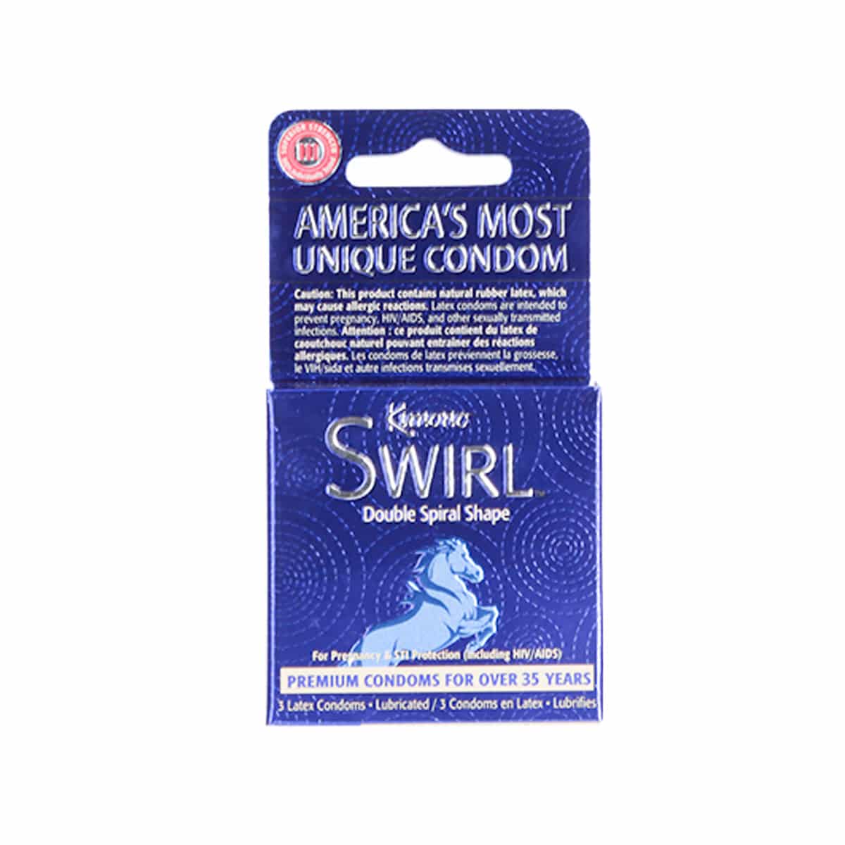 Kimono Swirl – Préservatifs en forme de spirale double – 3 Pack image 1