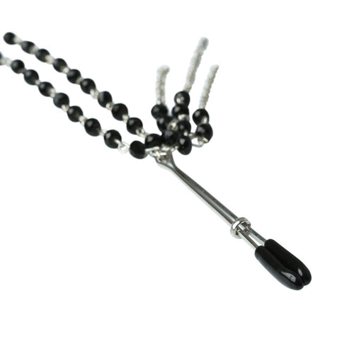 Feuilles de sport Cordialement noir Jewelled Tweezer Nipple clips image 2
