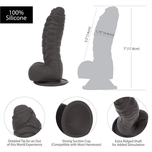 Dépendance Ben 7" Dildo avec boules - Noir image 4