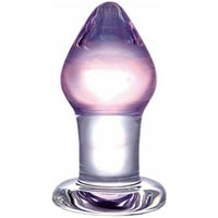 Glass Amethyst Rain Butt Plug – Clear