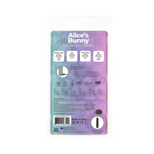 PowerBullet - Alices Bunny – Bullet rechargeable avec Manche de lapin amovible – Teal image 5