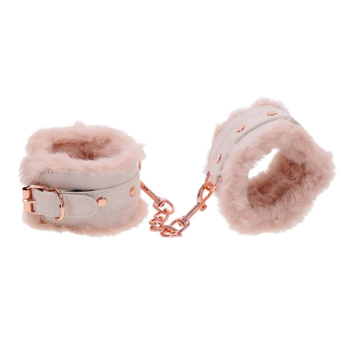 SportSheets Sex & Mischief  Peaches ‘N CreaMe Fur Handcuffs