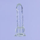 Cristal de toxicomanie – Dildo transparent de 7" avec boules image 2