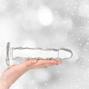 Pure Love® - Dildo avec des crêtes ultra-éclairées et une coupe d'aspiration - transparent - 7 po. image 2