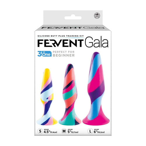 Excellent Power Fervent Gala 3 en 1 Silicone Butt Plug Training Kit image 4