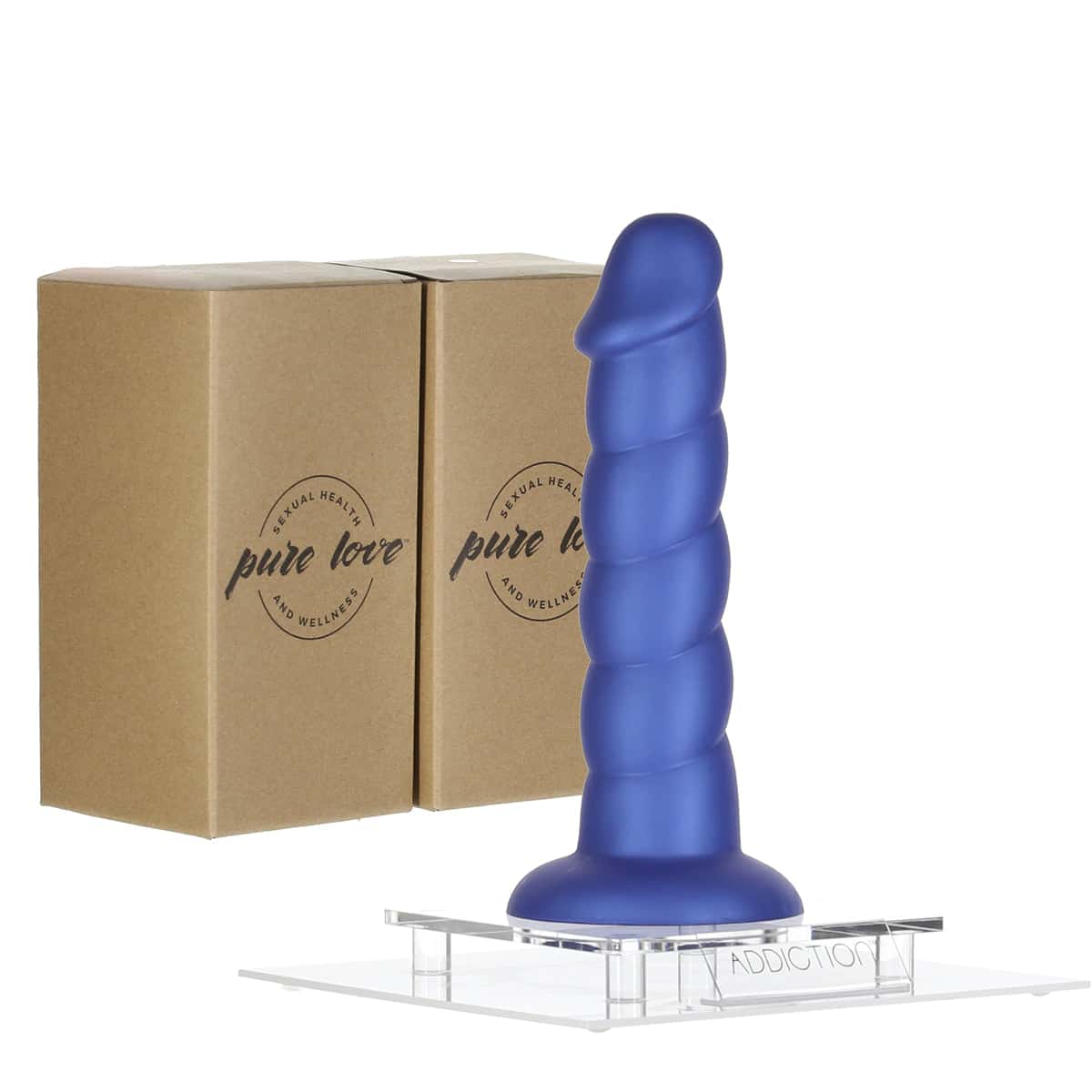 Pure Love® - 8" Dong torsadé - Grand - Bleu image 5