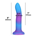 Rave par toxicomanie - 8" Glow in the Dark Dildo - Blue Purple image 4