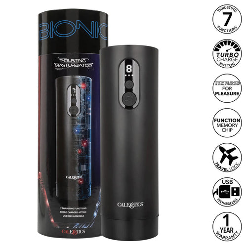 CalExotics® Bionic Vibro-Stroker avec oscillation et aspiration image 2