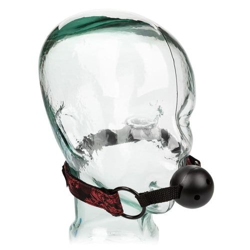 CalExotics® Scandal – Gag à boule respirant avec Cuffs – Rouge image 5