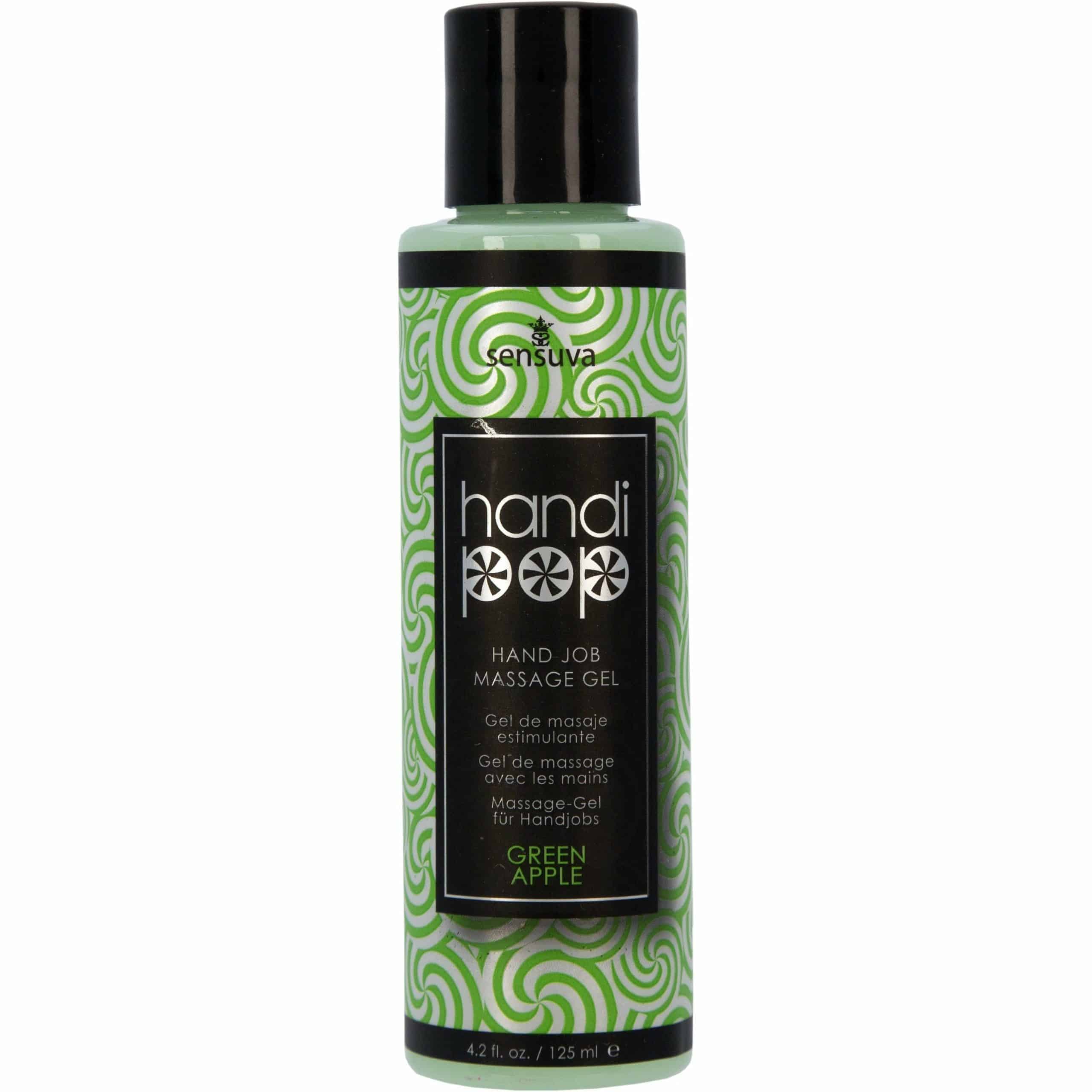 Sensuva HandiPop – Gel de massage pour les mains comestibles – 4,2 oz - Pomme verte