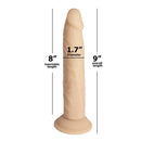 Dépendance nue – 9-- Silicone double densité Dildo bendable - Vanille image 2