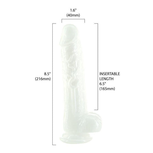 Perle de toxicomanie 8,5" Dildo avec boules image 3