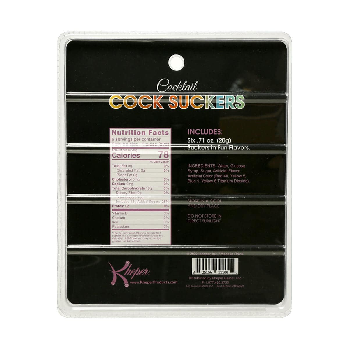 Jeux Kheper - Cock Cock Suckers Candy – Pack de 6 image 0