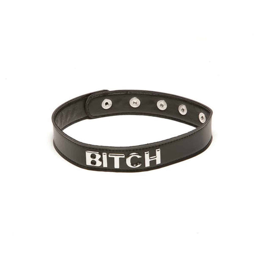Allure X-Play – Collier de bondage BITCH – Noir image 0