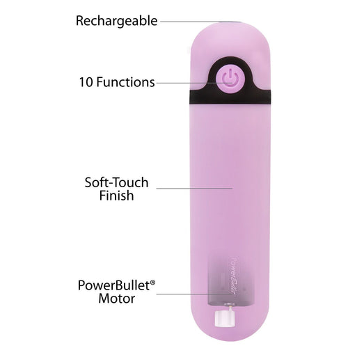 PowerBullet Simple et Vrai - Bullet vibrant rechargeable - Violet