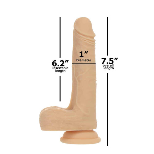 Dépendance nue Le frêne - 7.5" Dong vibrante et rotative image 1