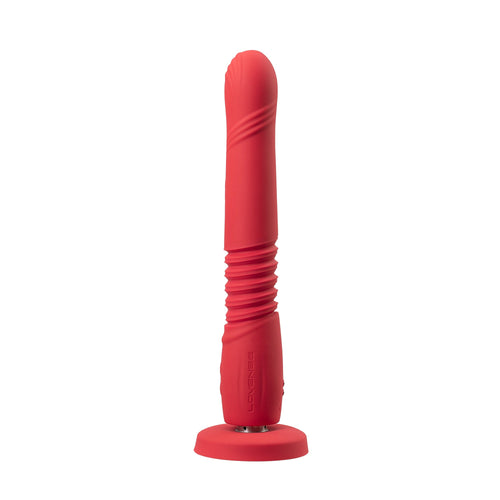 Lovense - Gravity - Bluetooth® Automatic Thrusting &amp; Vibrating Dildo – Rouge image 1