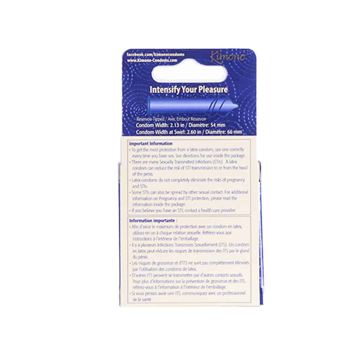 Kimono Swirl – Préservatifs en forme de spirale double – 3 Pack image 2