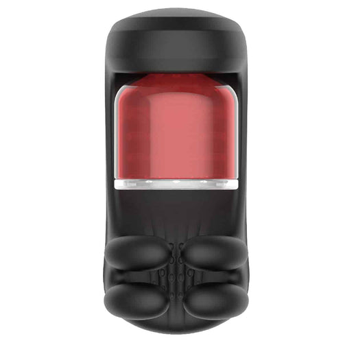 Masturbateur de la coupe tournante BMS Factory – Rouge et noir image 2