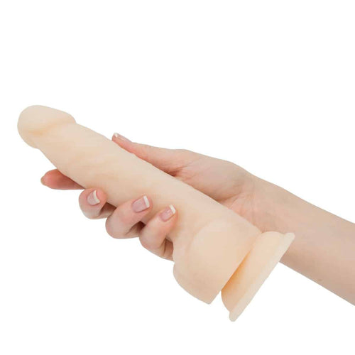 Dépendance nue Dildo à double densité en silicone de 8" image 1