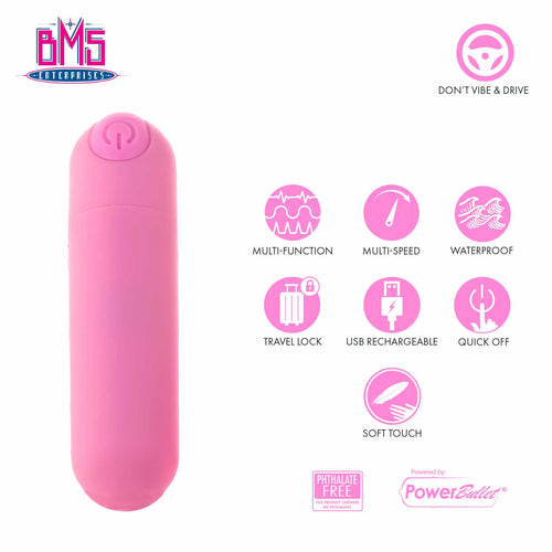 Pure Love® - Bulle de puissance rechargeable avec boîtier en silicone - Rose image 0