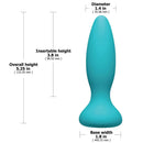 Doc Johnson A Play Adventurous VIBE – Plug anal vibrant en silicone avec télécommande – Teal image 2