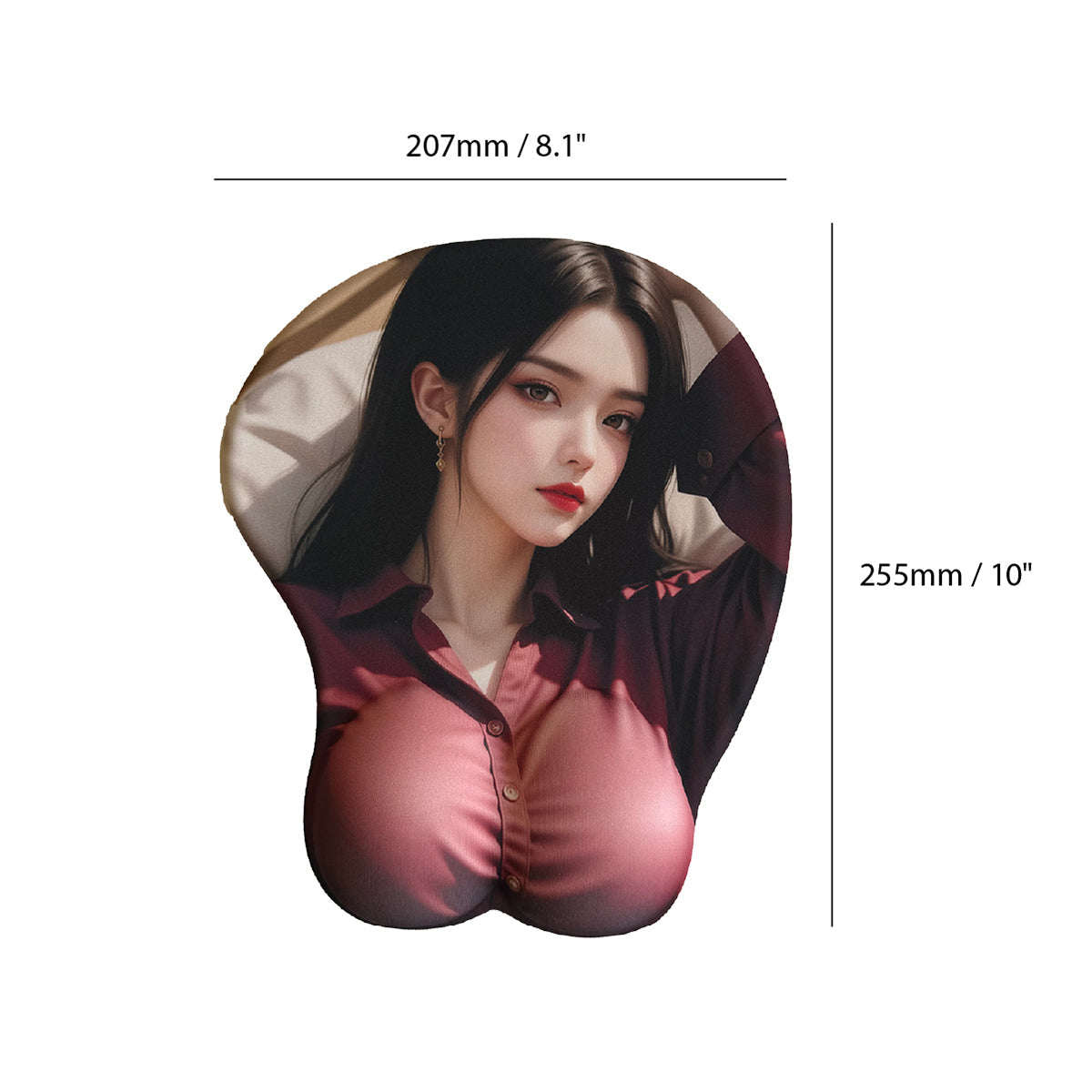 Mouse Pad Anime – Blouse Bourgogne Brunette