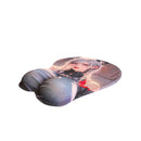 Anime Mouse Pad – Anime à cheveux gris fille avec top bleu