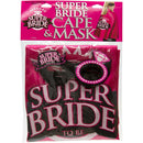 Super Bride Bachelorette Super Mariée - Ensemble Cape & Masque