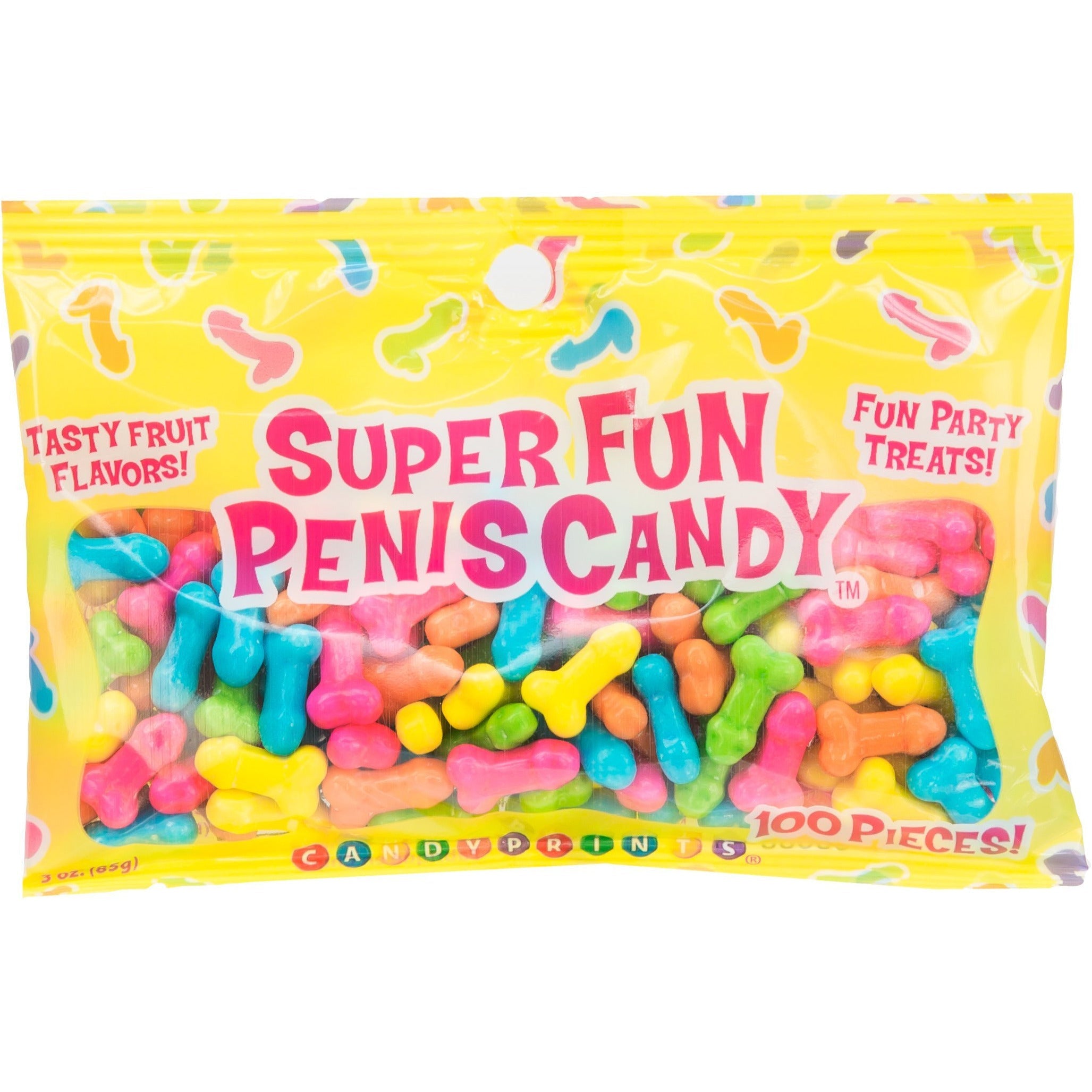 Impressions de bonbons Poche de bonbons - Pénis en forme Rainbow Candy