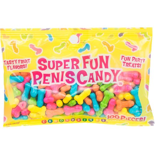 Impressions de bonbons Poche de bonbons - Pénis en forme Rainbow Candy