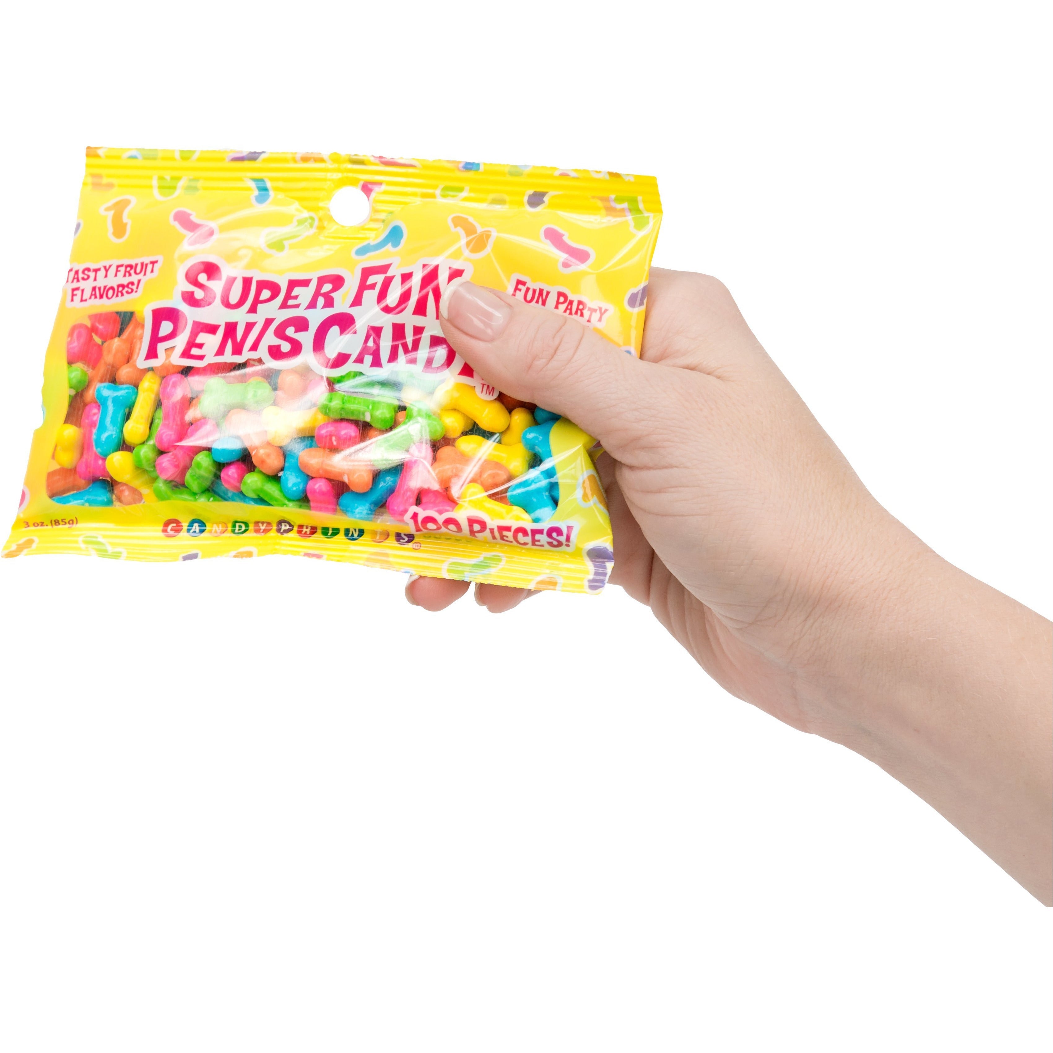 Impressions de bonbons Poche de bonbons - Pénis en forme Rainbow Candy