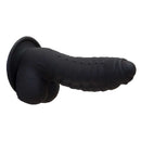 Pure Love® - Dildo de silicone fantaisie avec base d'aspiration – 7 po – noir image 3
