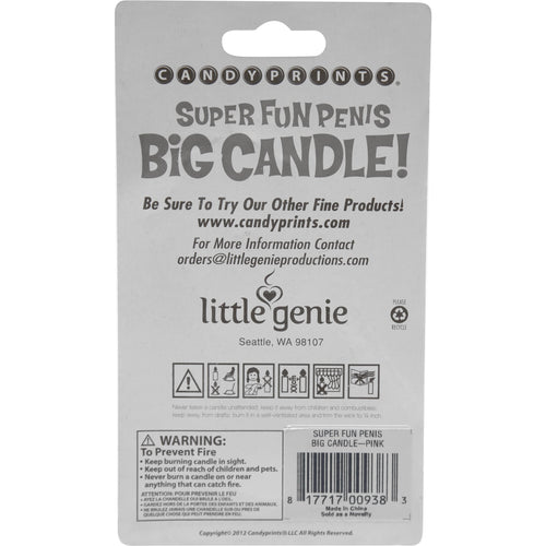 Impressions de bonbons Gros pénis Bougie