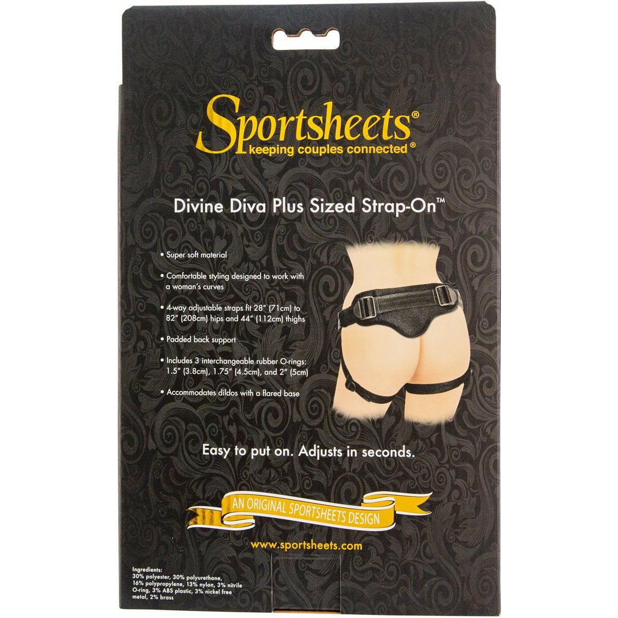 Feuilles de sport Divine Diva - Plus la taille strap sur image 5
