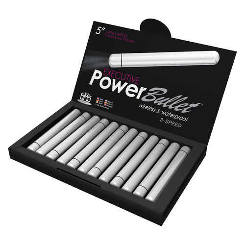 Vibrateur PowerBullet Executive - 5" - Argent (coût par balle) image 2