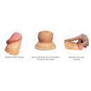 Pure Love® - Dildo avec coupe d'aspiration - Beige - 8 po. image 4