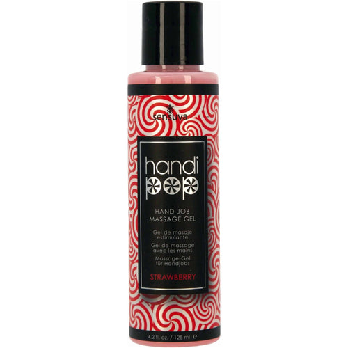Sensuva HandiPop – Gel de massage pour les mains comestibles – 4,2 oz - Fraise image 0