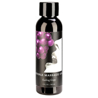 Huile de massage de chanvre comestible du corps terrestre - Raisin - 60ml/2oz