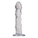 Pure Love® - Dildo avec des crêtes ultra-éclairées et une coupe d'aspiration - transparent - 7 po. image 1