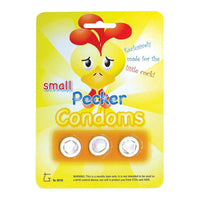TYTF Novelty Small Pecker Condoms - 3 per Card